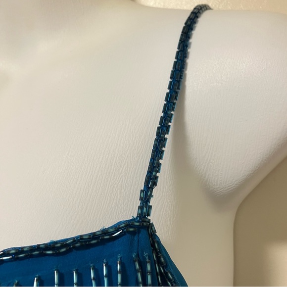 Vintage NWT Alyce Designs Blue Beaded Dress - Picture 4 of 16